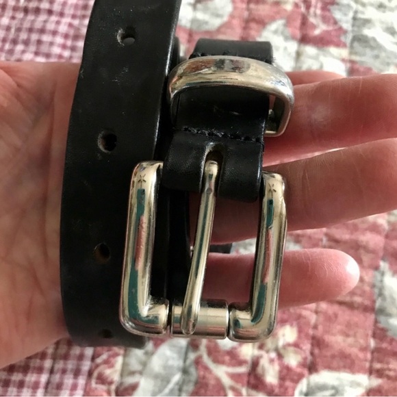 Calvin Klein leather with silver buckle belt in small - Picture 3 of 6